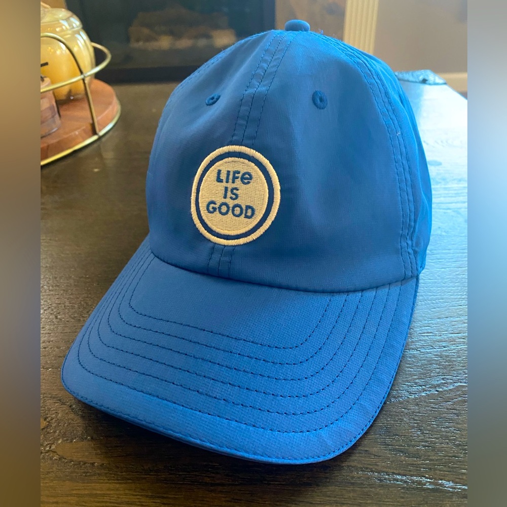 Life is Good Adjustable Blue Outdoor Hat